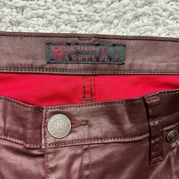 Rock and Republic Jeans Womens 16 Berlin Coated Skinny Party Concert Night Out - Picture 2 of 5